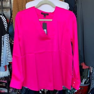 Banana republic NWT hot pink silk top - S